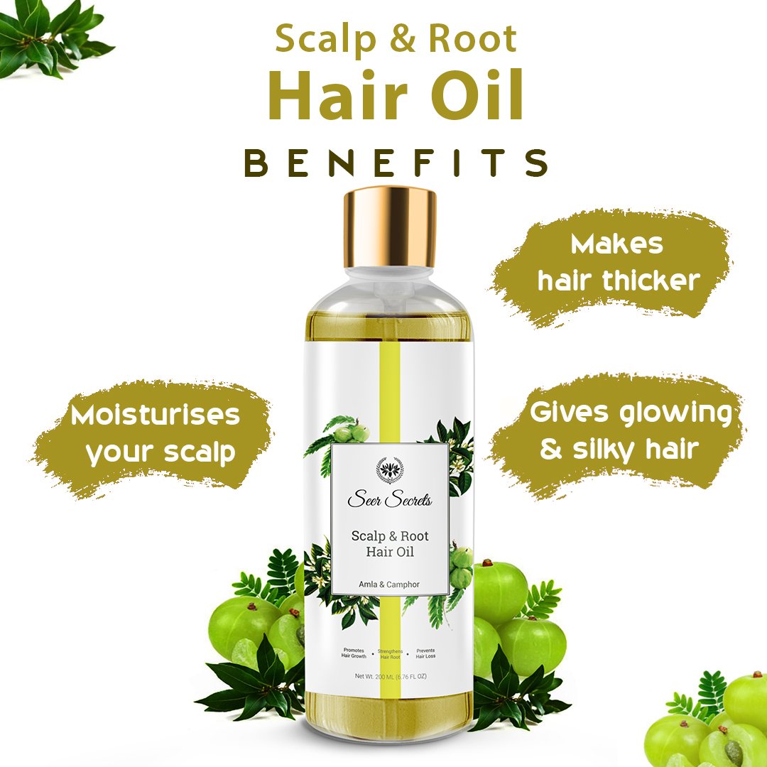 Buy Seer Secrets Scalp & Root Hair Oil (Amla & Camphor) (200ml) Online At  Best Price