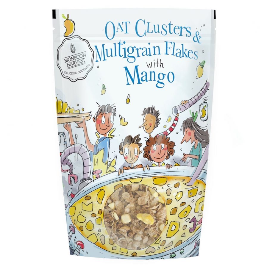Monsoon Harvest Oat Clusters & Multigrain Flakes with Mango (350gm)