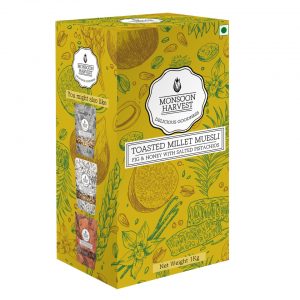 Monsoon Harvest Toasted Millet Muesli Fig & Honey with Salted Pistachios (1 Kg)