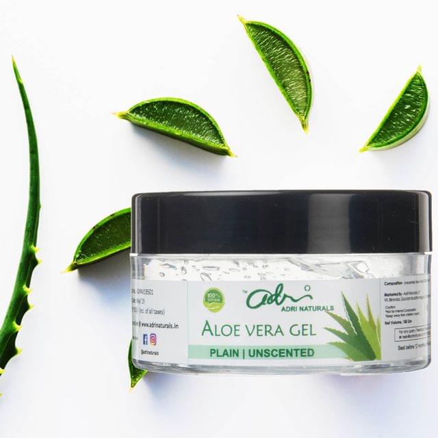 Adri Naturals Aloe Vera Gel - Plain & Unscented (Made with Organic Aloevera)