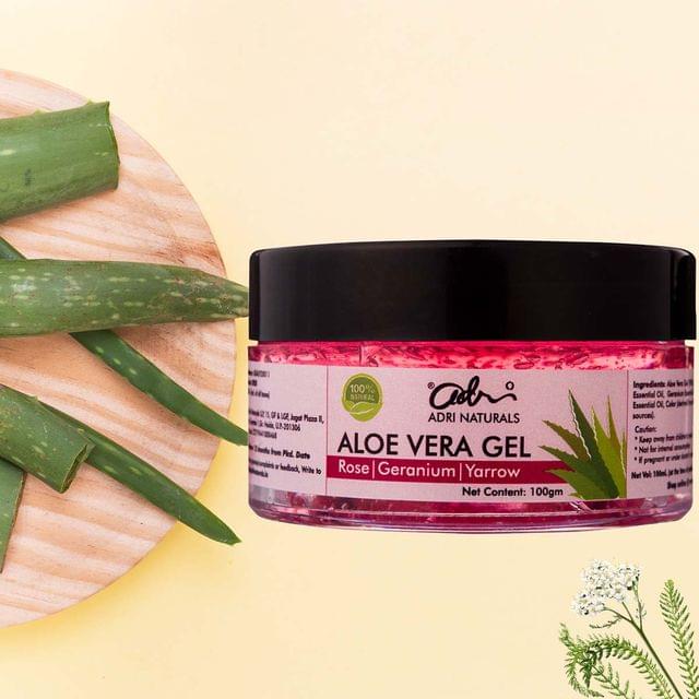 Adri Naturals Aloe Vera Gel - Rose, Geranium & Yarrow (Suitable for Dry Skin)