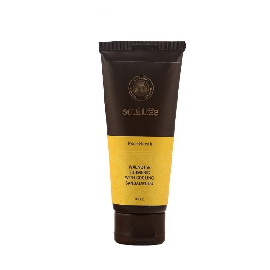 SoulTree Face Scrub with Walnut & Turmeric & Cooling Sandalwood (100gm)