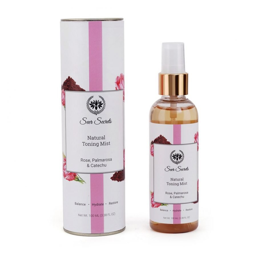 Seer Secrets Natural Toning Mist with Rose, Palmarosa & Catechu spray tone hydrate skin