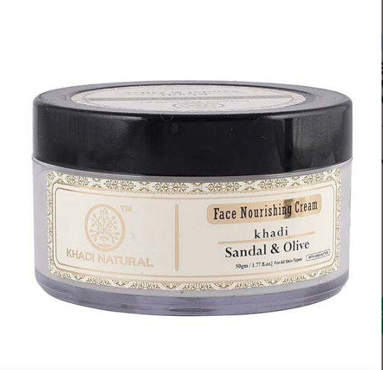Khadi Sandal & Olive Herbal Face Nourishing Cream with Shea Butter (50gm)