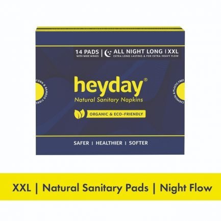 HEYDAY Organic All Night Long Sanitary Pads XXL (Pack of 14)
