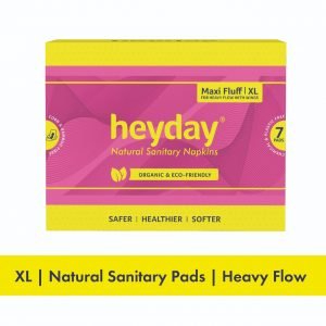 HEYDAY Organic Maxi Fluff Sanitary Pads XL (Pack of 7)