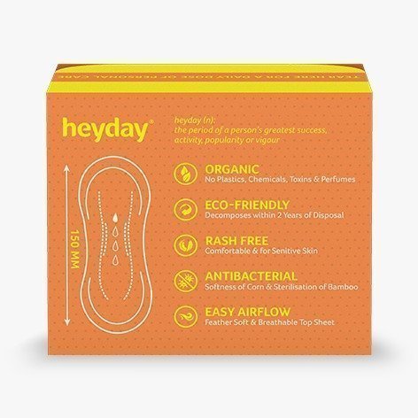 HEYDAY Organic Panty Liners (Pack of 25)