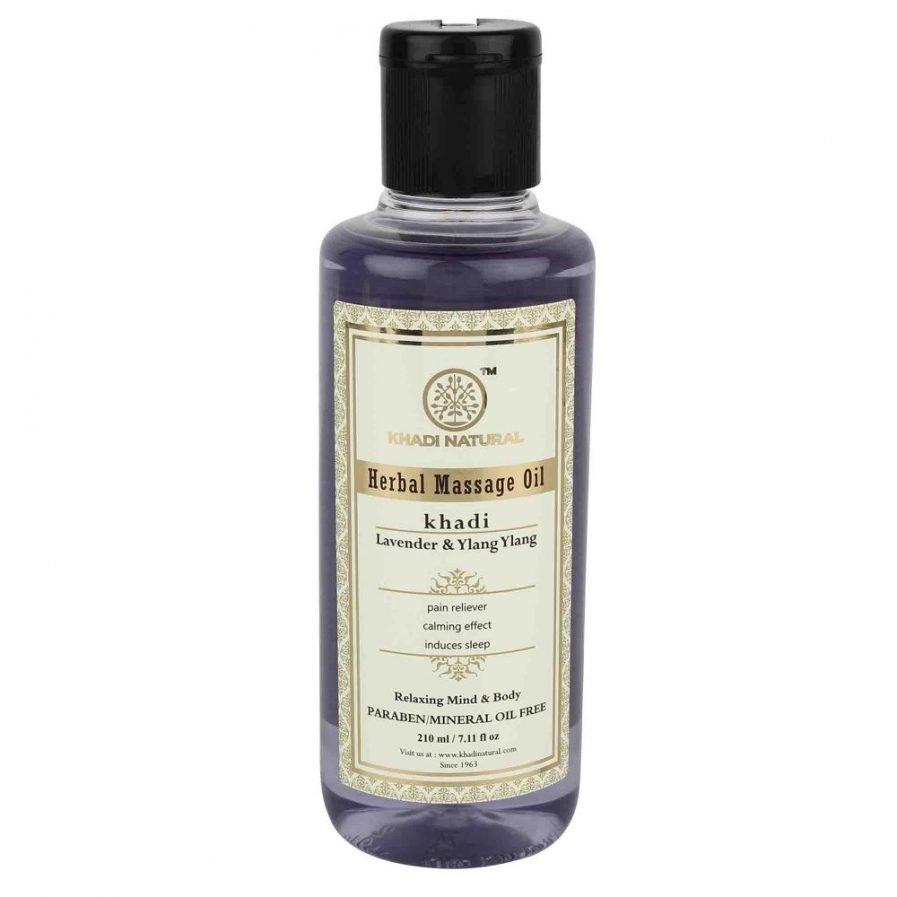 Khadi Lavender & Ylang Ylang Relaxing Mind & Body Herbal Massage Oil (210ml)