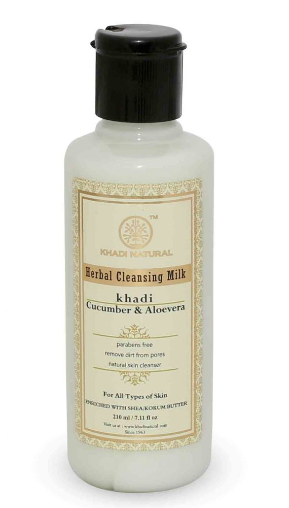Khadi Cucumber & Aloevera Herbal Cleansing Milk (210ml)