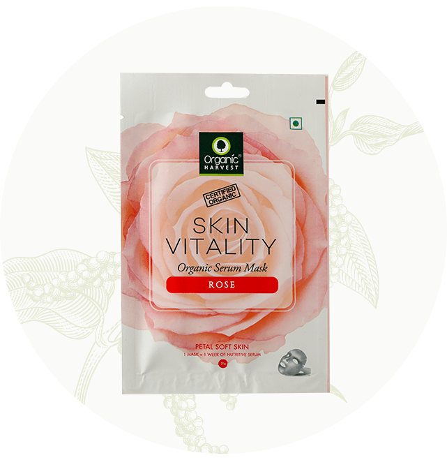 Buy Organic Harvest Skin Vitality Rose Sheet Mask Online At Best Price