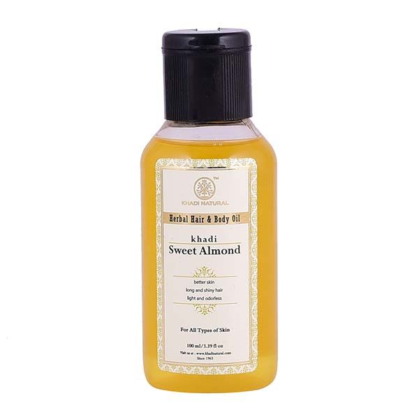 Khadi Sweet Almond Herbal Hair & Body Oil (100ml)