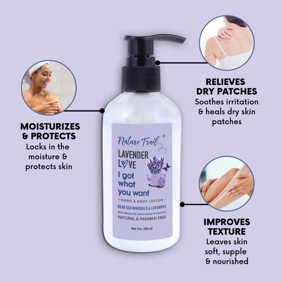 Nature Trail Lavender Love Hand and Body Lotion (Natural Organic and Paraben-Free) (200ml)