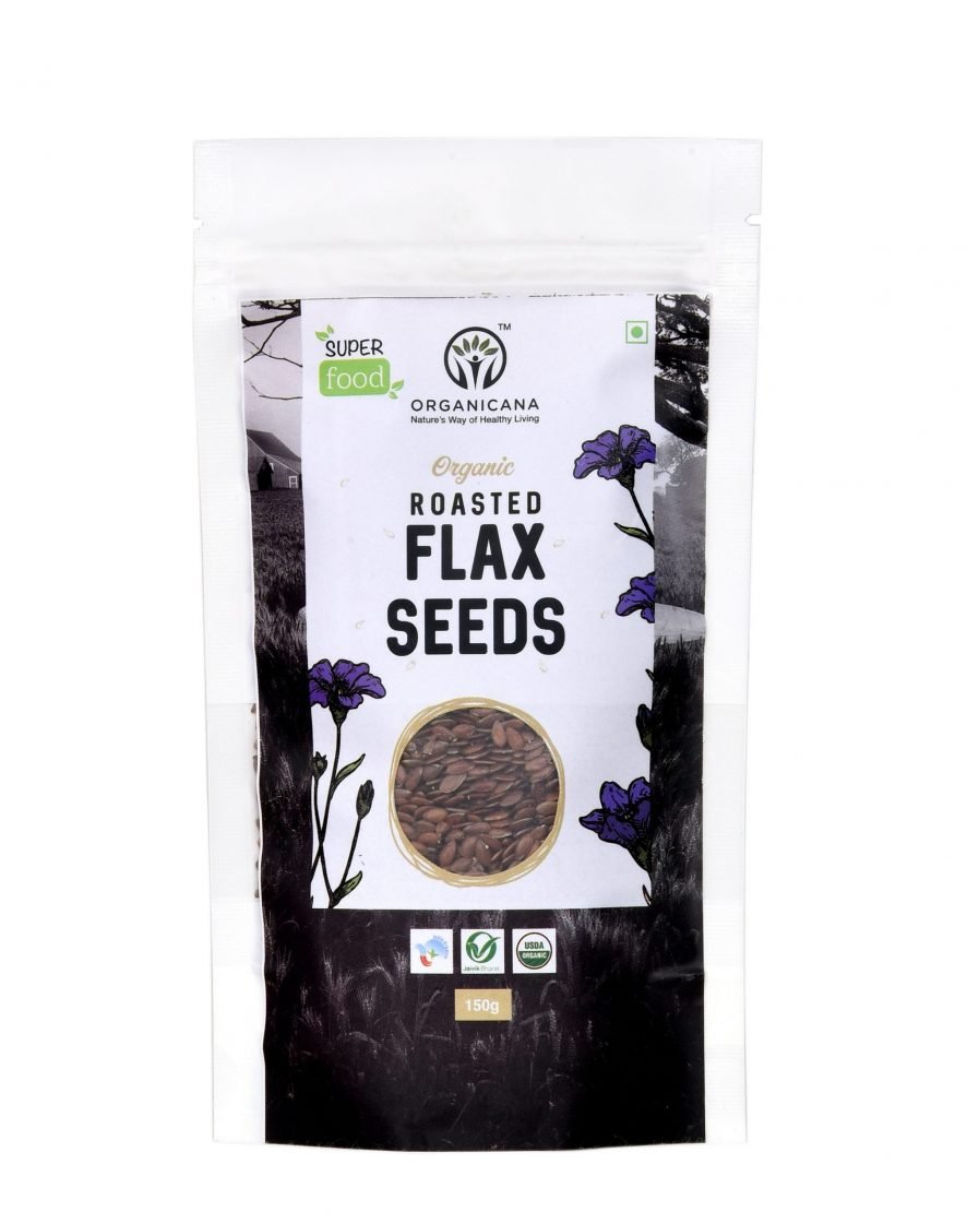 Organicana Pure Organic Roasted Flax Seeds (100gm)