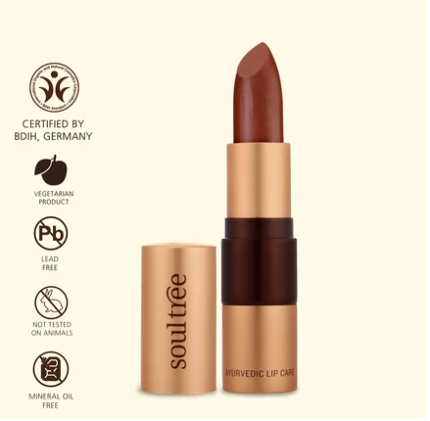 Soultree Lipstick Copper Mine shade colour tone makeup vegan cosmetics