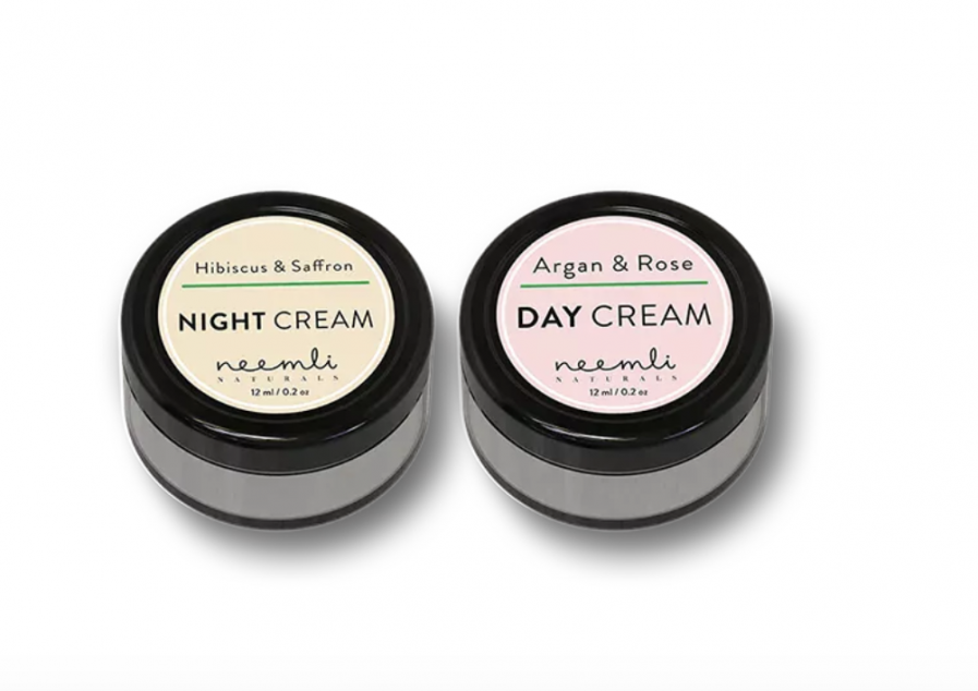 Neemli Ultra Hydration AM & PM (Mini) Argan & Rose Day Cream + Hibiscus & Saffron Night Cream (12ml)