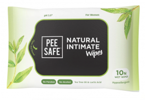 Pee Safe Natural Intimate Wipes (Set of 10)