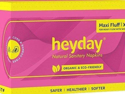 HEYDAY Organic Maxi Fluff Sanitary Pads XL (Pack of 30)