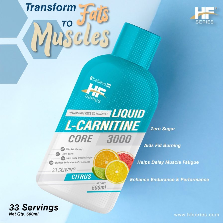 Health Farm Liquid L-Carnitine Core 3000mg - Citrus (500ml)