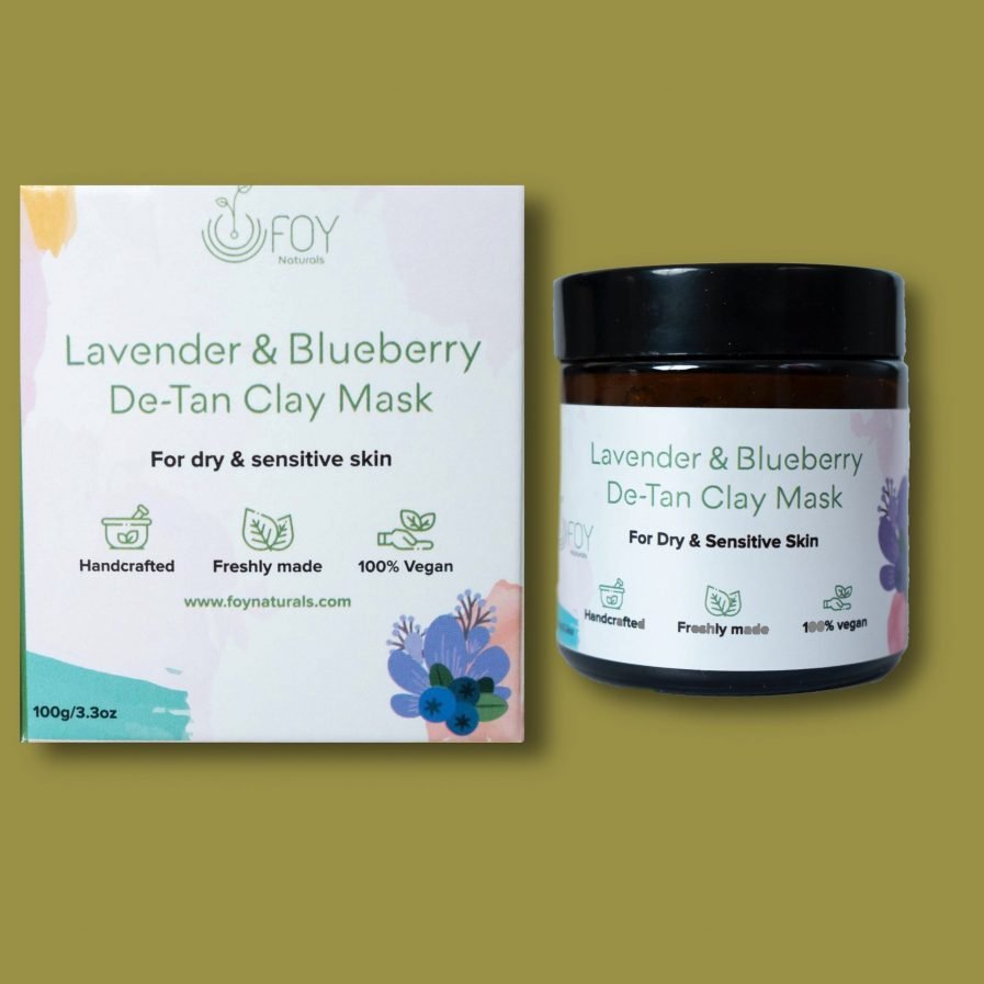 Foy Naturals Lavender & Blueberry De-Tan Clay Mask (100gm)