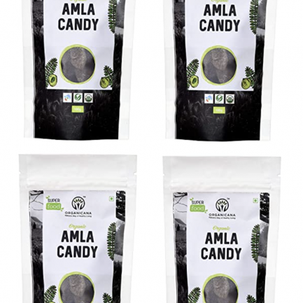 Organicana Organic Dried Sweet Amla Candy (100gm) (Pack of 4) - Vitamin C Rich