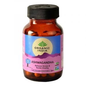 Organic India Ashwagandha Ayurvedic Capsules - Relieves Stress & Builds Vitality