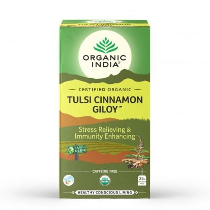 Organic India Tulsi Cinnamon Giloy - Stress Relieving & Immunity Enhancing