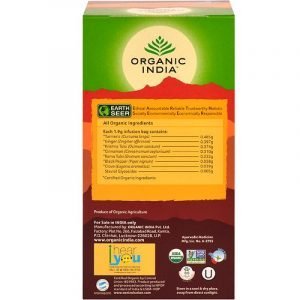Organic India Tulsi Ginger Turmeric Tea - Stress Relieving & Harmonizing