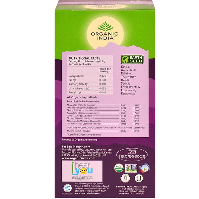 Organic India Tulsi Green Tea - Stress Relieving & Refreshing