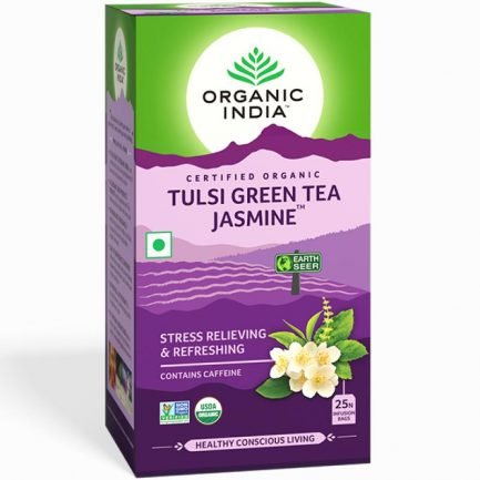 Organic India Tulsi Green Tea Jasmine - Stress Relieving & Refreshing