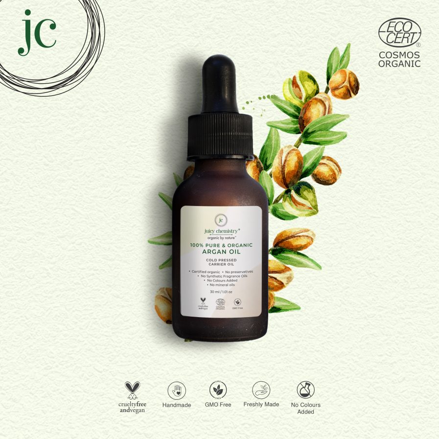Juicy Chemistry - 100% Organic Argan Cold Pressed Carier Oil (30ml)
