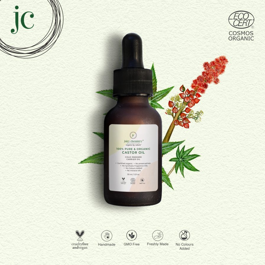 Juicy Chemistry - 100% Organic Castor Cold Pressed Carrier Oil (30ml)