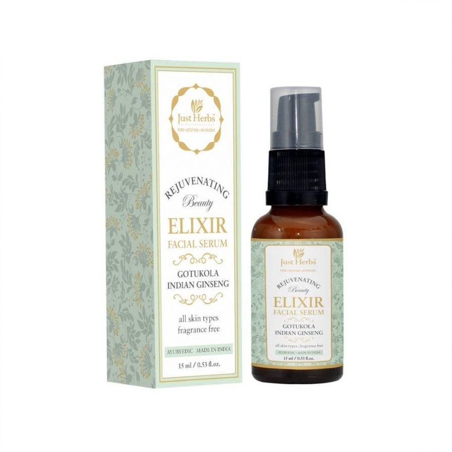 Just Herbs – Gotukola Indian Ginseng Rejuvenating Beauty Elixir Facial Serum (15ml)