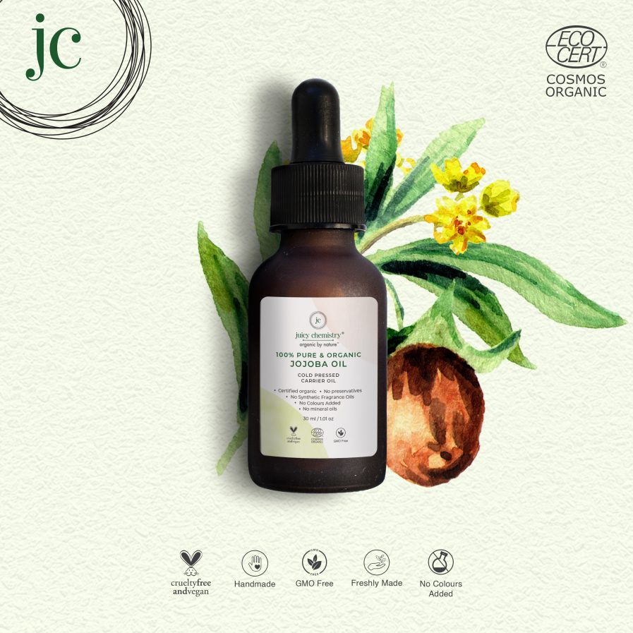 Juicy Chemistry - 100% Organic Jojoba Cold Pressed Carrier Oil (30ml)