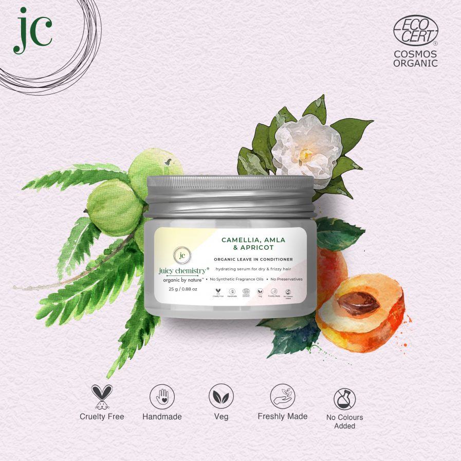 Juicy Chemistry - Organic Camellia, Amla & Apricot Leave In Conditioner (25gm)