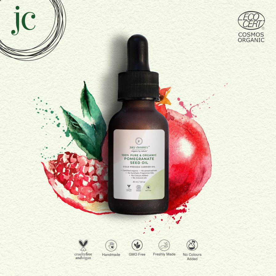 Juicy Chemistry - 100% Organic Pomegranate Cold Pressed Carrier Oil (30ml)
