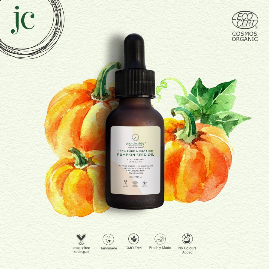 Juicy Chemistry - 100% Organic Pumpkin Seed Cold Pressed Carrier Oil (30ml)