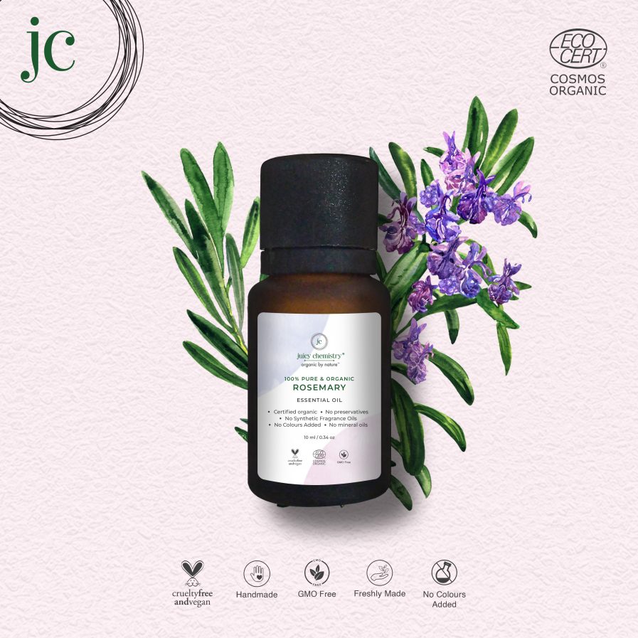 Juicy Chemistry - 100% Organic Rosemary Essential Oil (10ml)