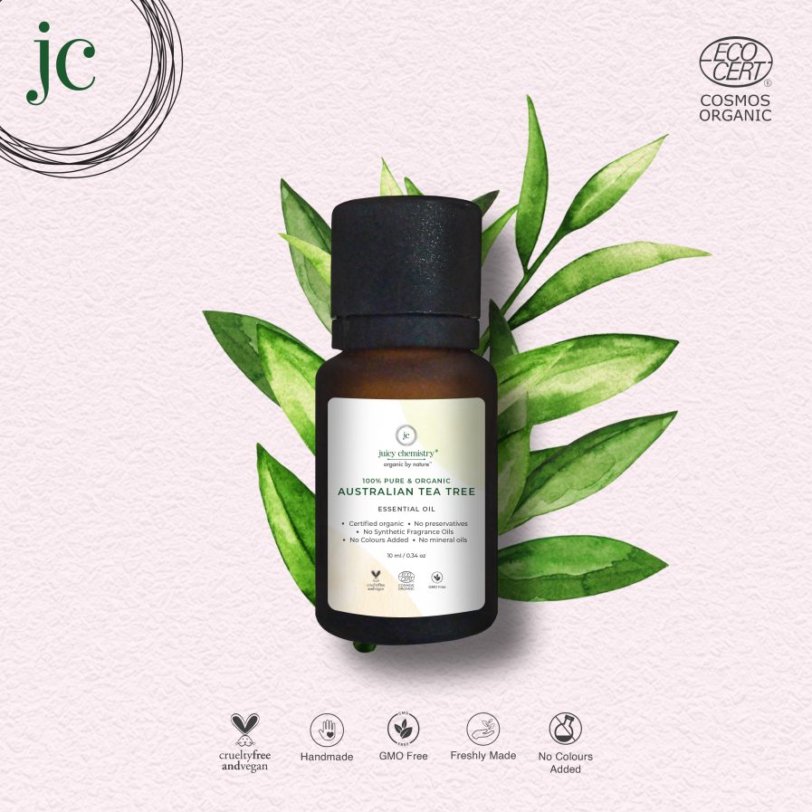 Juicy Chemistry - 100% Organic Australian Tea Tree Essential Oil (10ml)