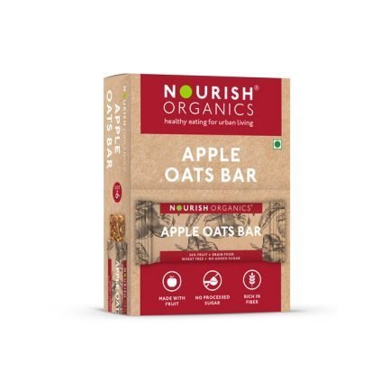 Nourish Organics - Apple Oats Bar (Pack of 6) (180gm)