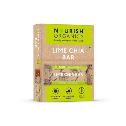 Nourish Organics - Lime Chia Bar (Pack of 6) (180gm)