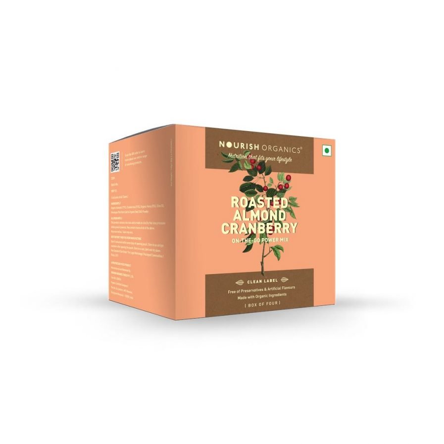 Nourish Organics – Roasted Almond Cranberry (Pack of 4) (140gm)