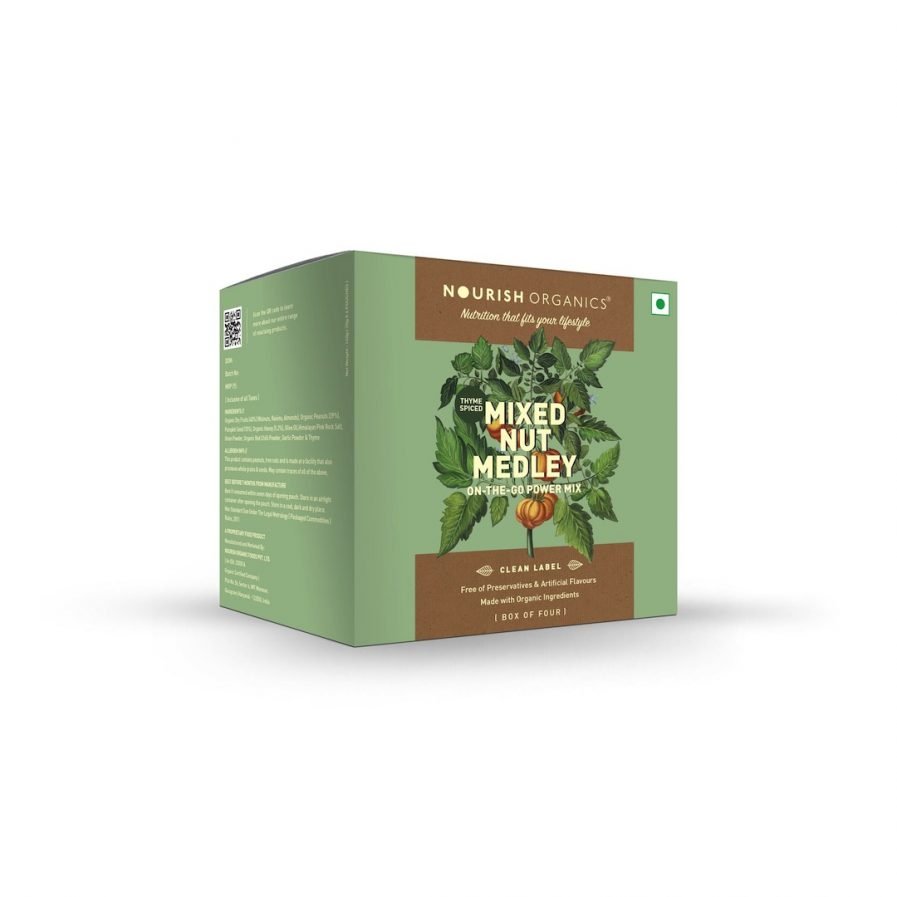 Nourish Organics – Mixed Nut Medley (Pack of 4) (140gm)