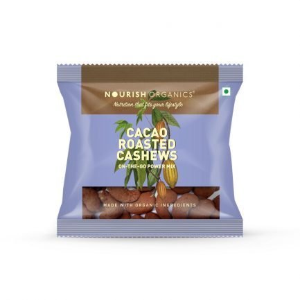 Nourish Organic – Cacao Roasted Cashews (Pack of 4) (140gm)