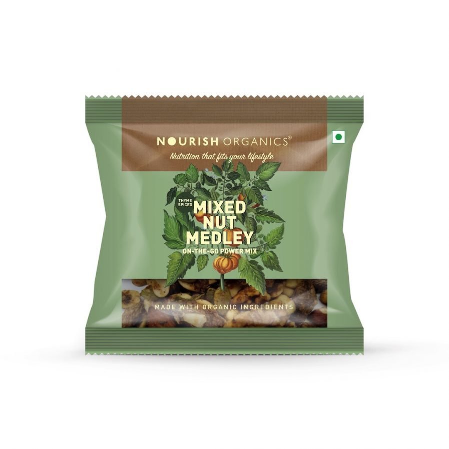 Nourish Organic – Mixed Nut Medley (Pack of 4) (140gm)