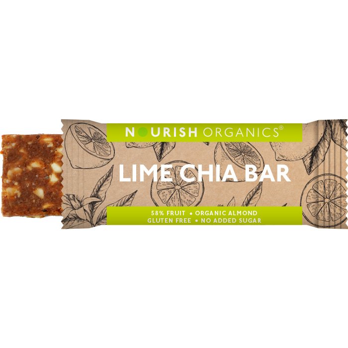 Nourish Organics - Lime Chia Bar (Pack of 6) (180gm)