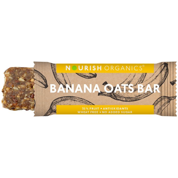 Nourish Organics – Banana Oats Bar (Pack of 6) (180gm)