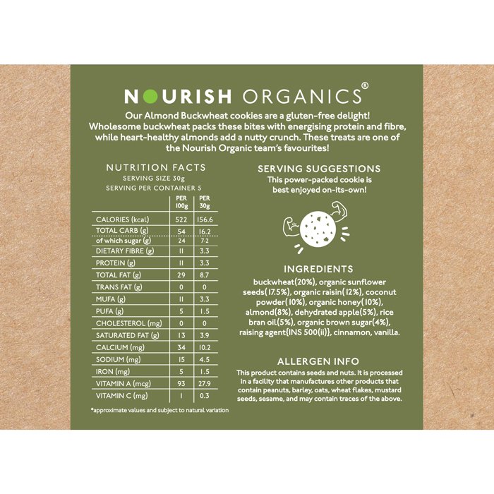 Nourish Organics – Chia Turmeric Cookies (125gm)