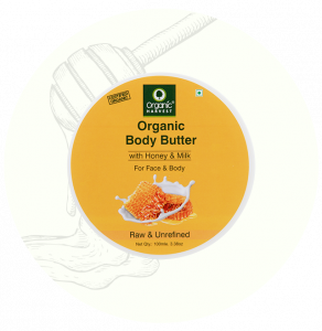 Organic Harvest Organic Body Butter with Honey & Milk (100ml)