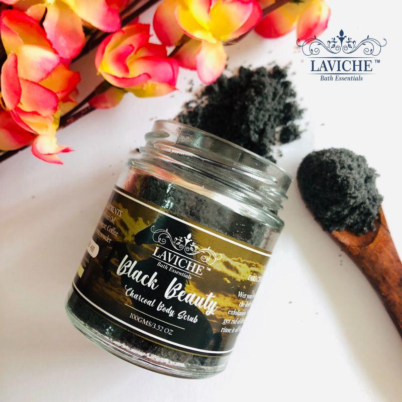 Laviche - "Black Beauty" Charcoal Body Scrub (100gm)