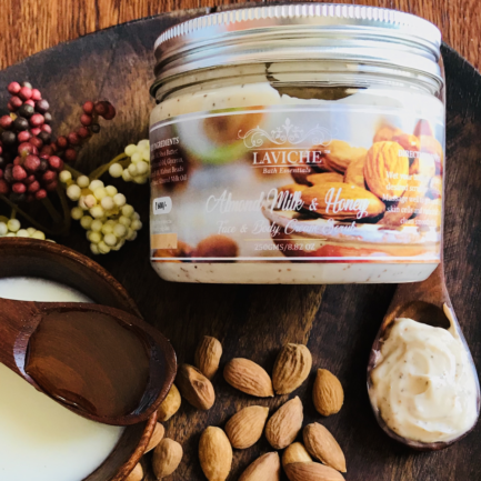 Laviche - Almond Milk and Honey Face and Body Cream Scrub (250gm)
